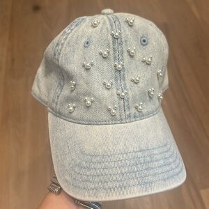 Pearl embellished Mickey baseball hat